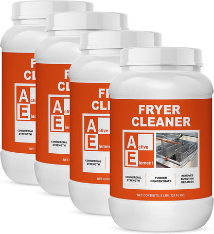 Fryer Cleaner - 8-lbs - Fryer Boil Out - Contains 21 Cleanings - Concentrated Powder - Commercial Strength - Removes Burnt On Organics - Deep Fryer Cleaner