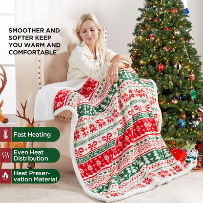Westinghouse Heated Throw Blanket, 50"x60", Charcoal, ETL Certified