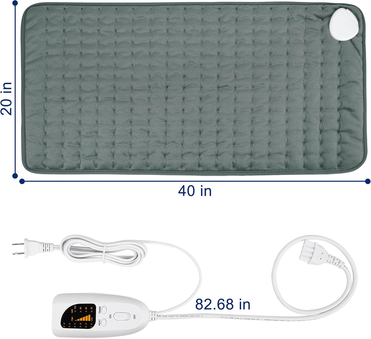 Electric Heating pad for Back Neck Shoulder Knee Arms Legs- Electric Heat Pads with 6 Heat Settings & Auto Shut Off Heat Heating Pad for Birthday Mother Father Girl Men Women