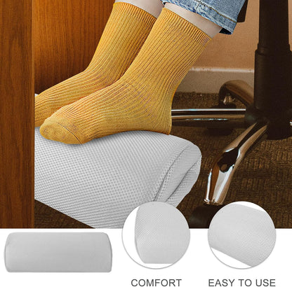 Knee Leg Pillow for Sleeping, Half Moon Bolster Pillow Memory Foam Pillows Lumbar Support Footrest Cushion for Back Hip Ankle Semi Roll Grey