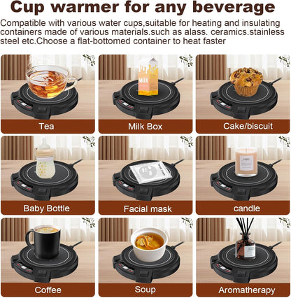 Coffee Mug Warmer for Desk-Smart Candle Warmer Digital Display | 8H Auto Shut Off-Coffee Heater with Touch Tech/3 Gear Temp Settings,Constant Temperature Heating,Warmer for Coffee,Tea,Milk