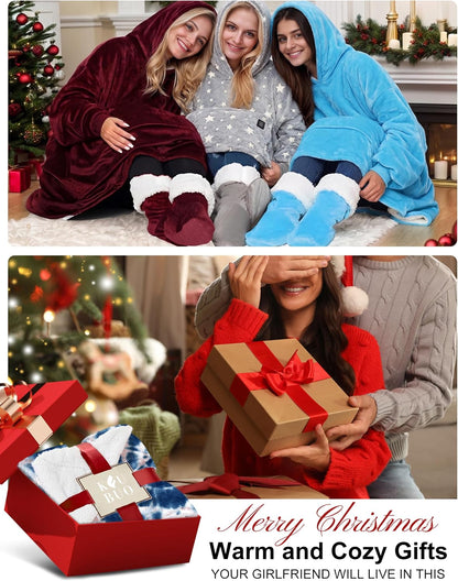 KFUBUO Wearable Heated Blanket Cordless Oversized Hoodie Sweatshirt