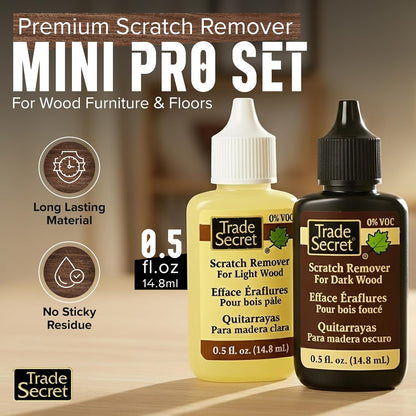 Trade Secret Scratch Concealer for Dark Wood Furniture & Floors – Dark Brown Shade Stain Covers Nicks, Scuffs, Dog & Cat Scratches, Minor Defects – Real Wood Only
