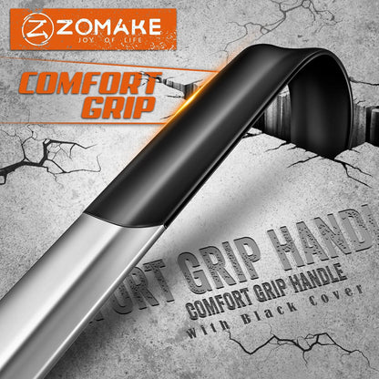 ZOMAKE Shoe Horn Long Handle for Seniors Men Women, Metal Shoehorn 16.5" | Stainless Steel Boot Horn Shoe Spoon Helper, Comfort Grip Handle, Smooth Edges, No Bending Required, Shoe Care for Daily Use
