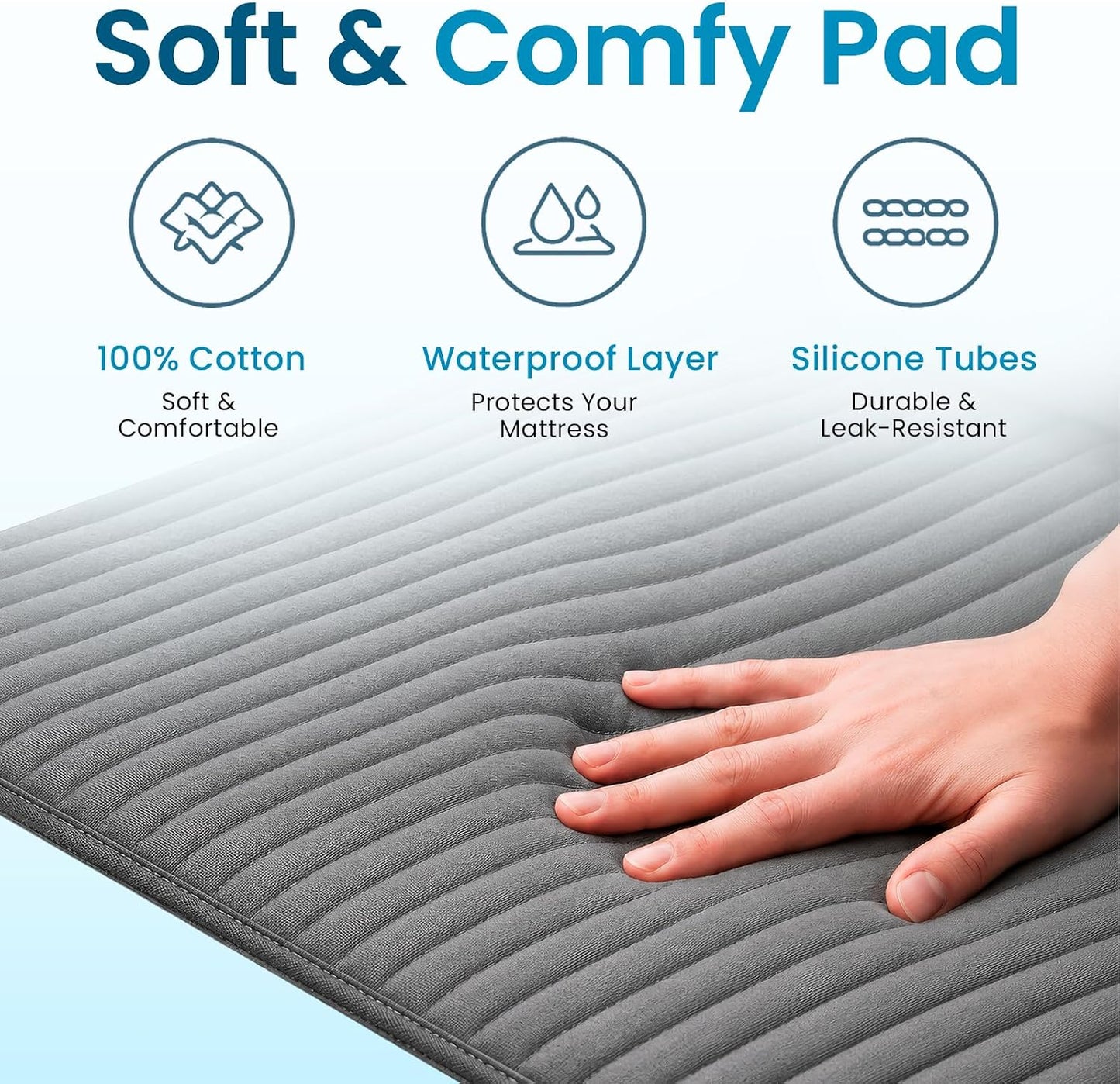 B10 Bed Cooling System Twin - Cooling Mattress Pad for Hot Sleepers | Beat night sweats without breaking the bank - 100% cotton cooling mattress topper, cools 7-12°F, 4 speeds & remote.