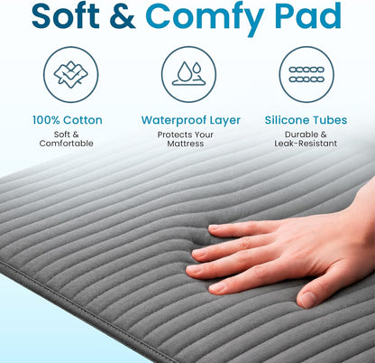 B10 Bed Cooling System Twin - Cooling Mattress Pad for Hot Sleepers | Beat night sweats without breaking the bank - 100% cotton cooling mattress topper, cools 7-12°F, 4 speeds & remote.
