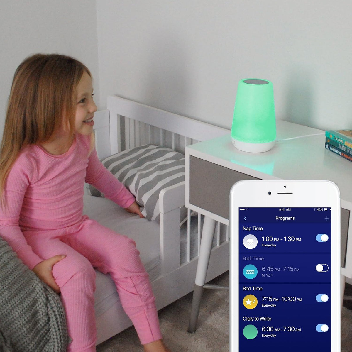 Hatch Baby Sound Machine & Night Light Routine Builder (Greige)