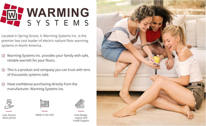 15 Sq Ft 120V Electric Floor Heating System Mat Kit