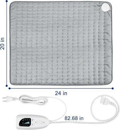 Electric Heating pad for Back Neck Shoulder Knee Arms Legs- Electric Heat Pads with 6 Heat Settings & Auto Shut Off Heat Heating Pad for Birthday Mother Father Girl Men Women