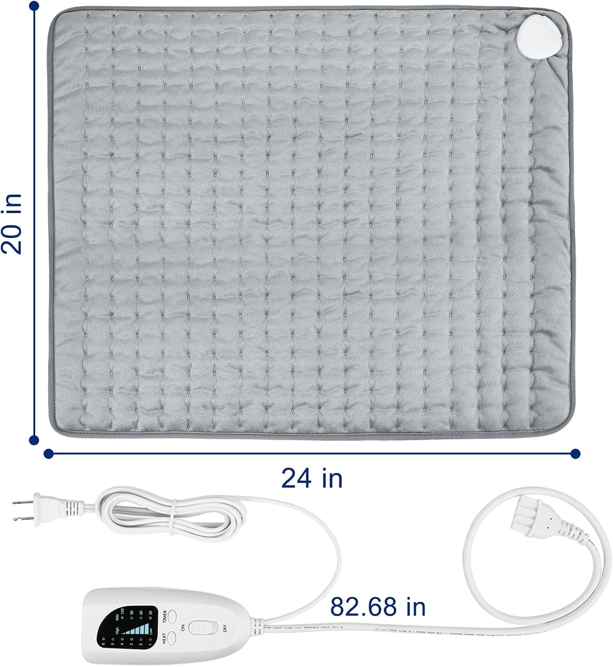 Electric Heating pad for Back Neck Shoulder Knee Arms Legs- Electric Heat Pads with 6 Heat Settings & Auto Shut Off Heat Heating Pad for Birthday Mother Father Girl Men Women