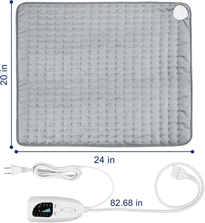 Electric Heating pad for Back Neck Shoulder Knee Arms Legs- Electric Heat Pads with 6 Heat Settings & Auto Shut Off Heat Heating Pad for Birthday Mother Father Girl Men Women