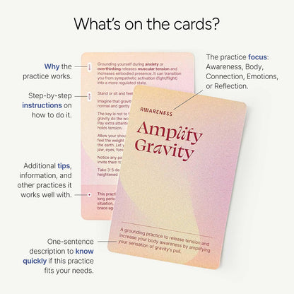 Holstee Calm Cards: 45 Science-Backed Mindfulness Exercises for Anxiety & Stress Relief – Quick Somatic Practices for Emotional Regulation, Awareness & Connection – Created with Expert Jonny Miller