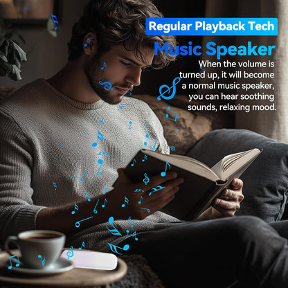 Pillow Speaker for Sleeping w/Remote - Without TF Card, White | Bone Conduction Speaker, 36 Built-in White Noise, Flat Thin Wireless Speaker under Pillow for Side Sleepers, Dusker Sleep Bar