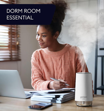GENIANI Cool Mist Air Humidifiers for Bedroom, Plants, and Large Rooms - Quiet Humidifiers for Baby Room with Auto Shut Off & Night Light (3.9L, White)
