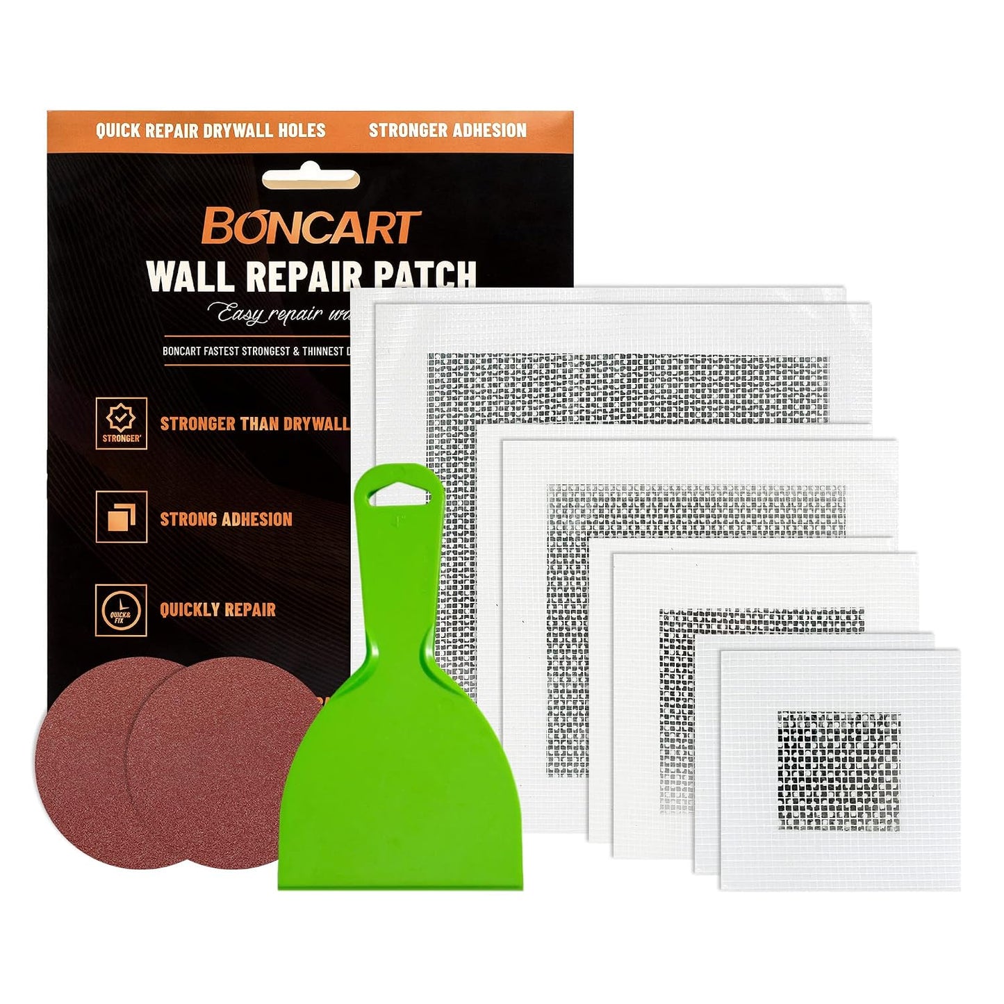 Drywall Repair Kit, 2-Pack Wall Mending Agent, Wall Spackle with Tools | Includes Scraper and Sandpaper. For Wall Surface Hole Fill, Quick And Easy Solution.