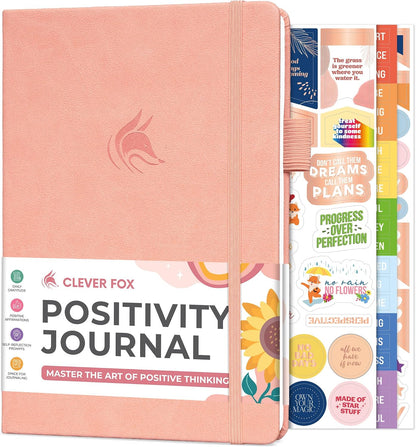 Clever Fox Positivity Journal for Women, 5-minute Gratitude, Seashell