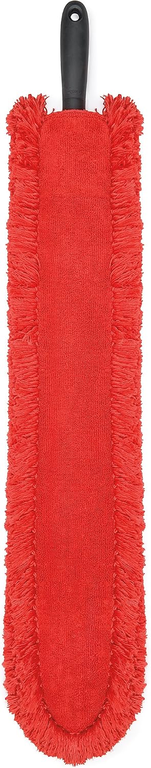 OXO Good Grips Under Appliance Microfiber Duster 4" x 1/2" x 33-1/2" h Orange