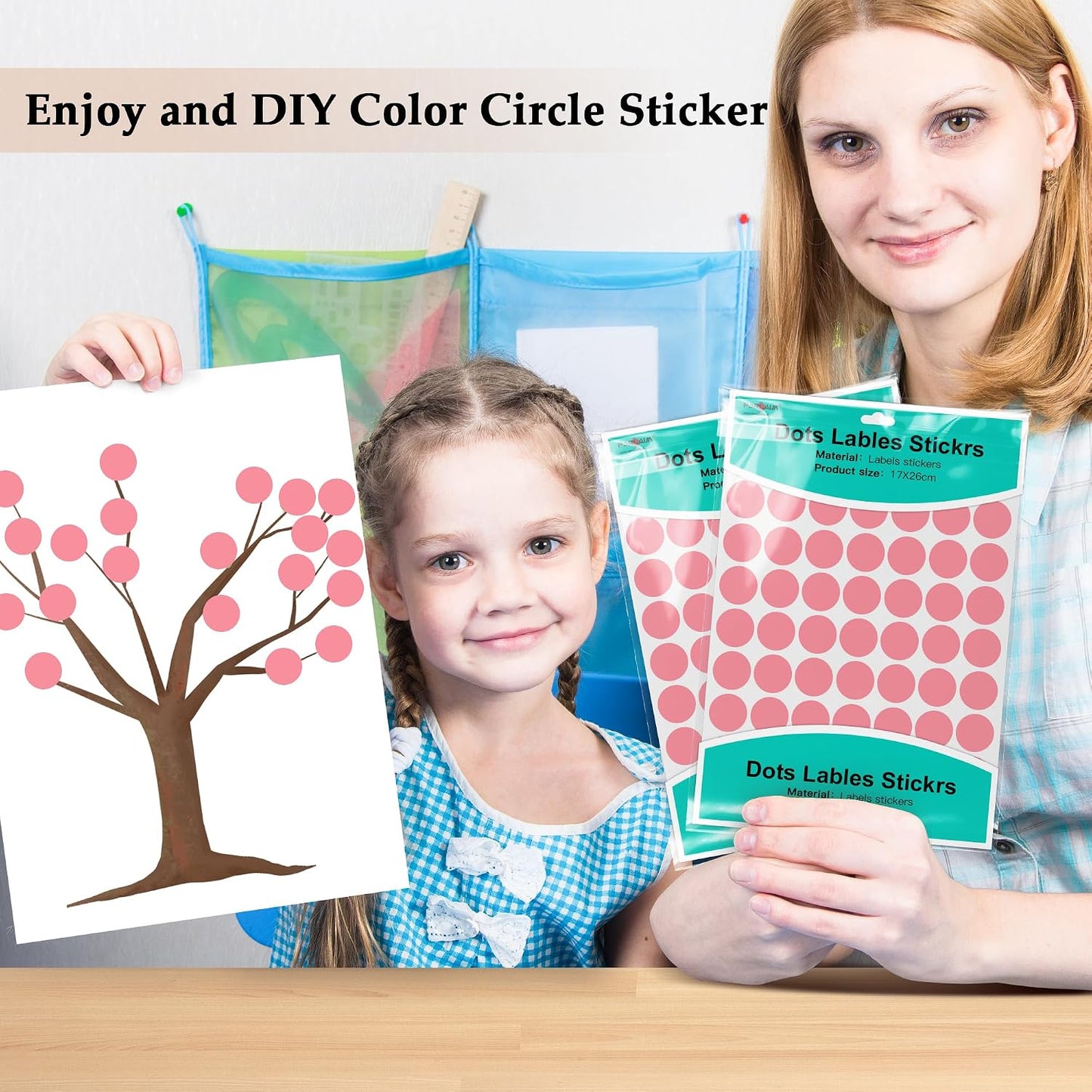 PARLAIM 1050 PCS Color Coding Labels Circle Dot Stickers,10 Color Style Colorful Coding Label Sticker for Office,Student Classroom
