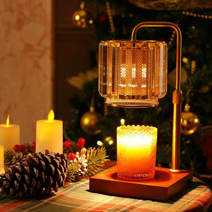 IN HAPPY Purple Candle Warmer Lamp with Timer & Dimmer, Gifts for Women, Housewarming Gifts for New Home, Adjustable Height Candle Warmer Lamp with 2 Bulbs for Jar Candles, Bedroom Home Decor