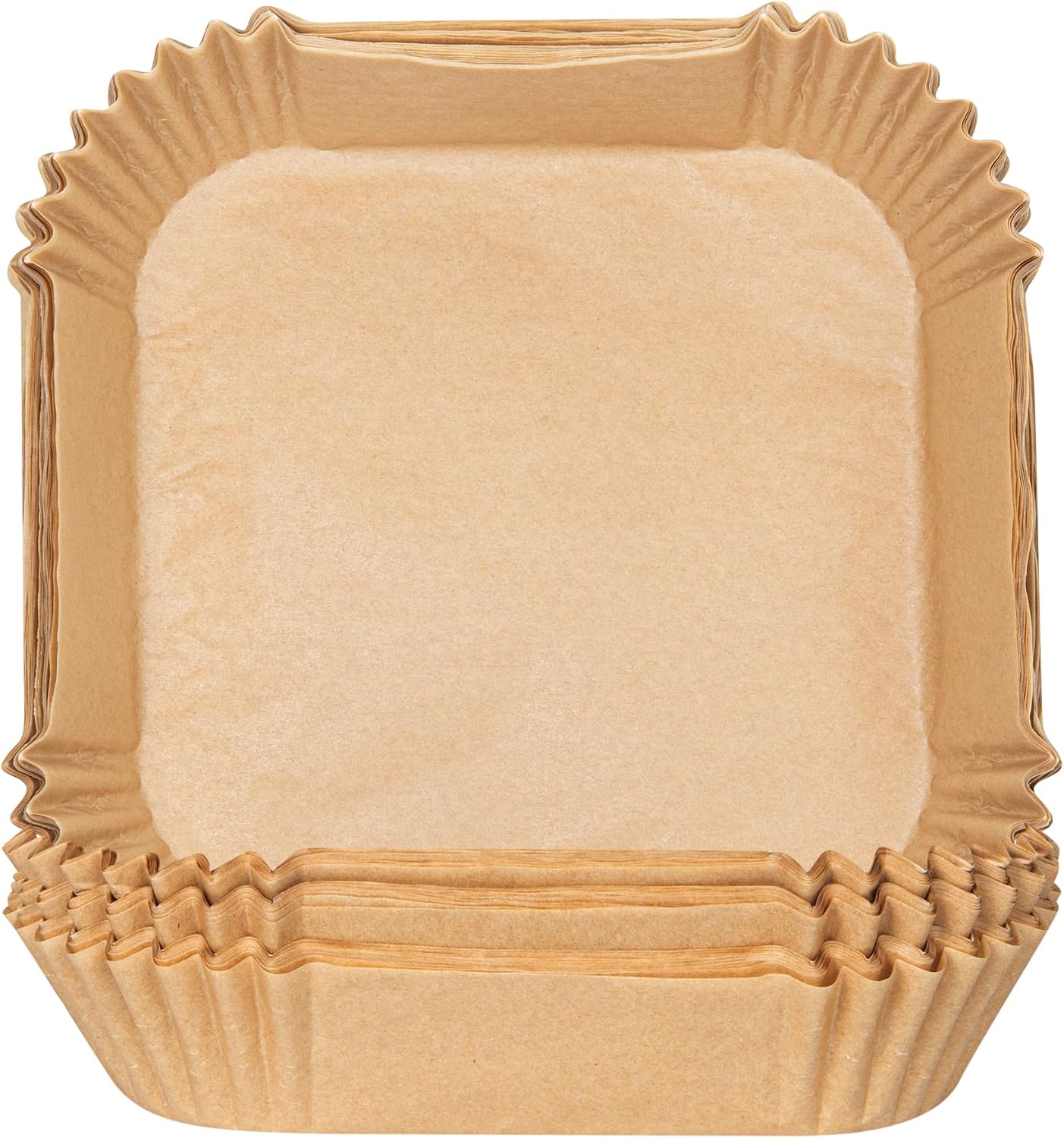 Restaurantware-Pastry Tek 8.1 x 5.5 x 1.8 Inch Air Fryer Liners, 100 Rectangle Air Fryer Baskets - No-Stick Silicone Coating, Unbleached, Food-Grade Paper Liners, For Steamer, Microwave, Oven
