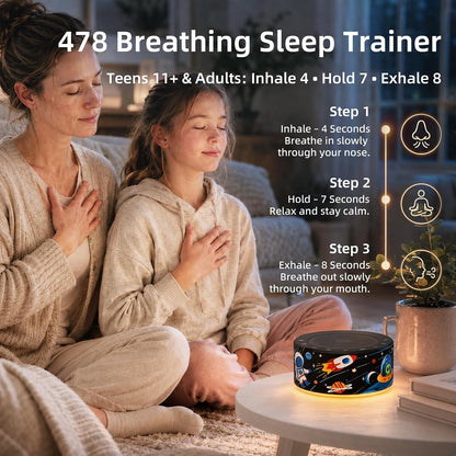 Kipcush White Noise Machine for Baby & Adults, 30 Soothing Sounds, Sleep Sound Machine with 8 Color Night Light, Memory Function, White Noise for Sleeping, Nursery, Office, Travel & Relaxation