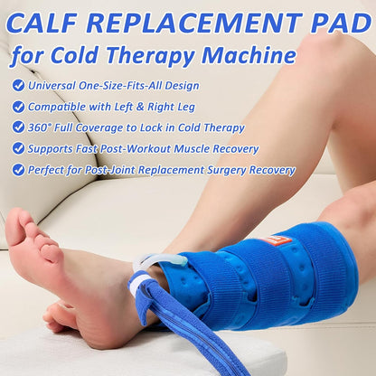 Ankle Foot Ice Pack Wrap for Cold Therapy Machine, Replacement Pad Only for Cryotherapy Unit, Cold Water Therapy for Plantar Fasciitis Relief, Post-Surgery & Injury Recovery - Universal Connector