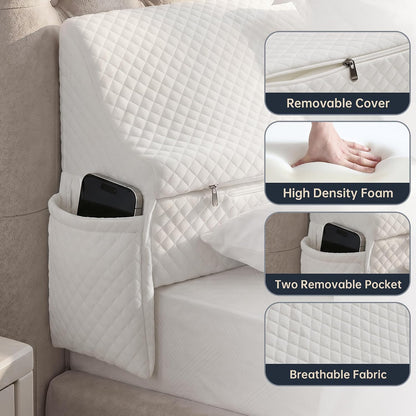 Bed Wedge Gap Filler, Wedge Pillow for Headboard Gap, King Size