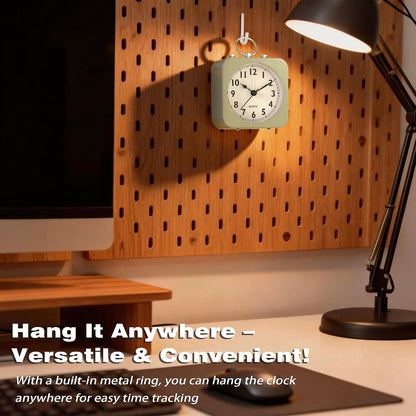 AYRELY® Small Metal Alarm Clock, Desk and Table Clock for Travel