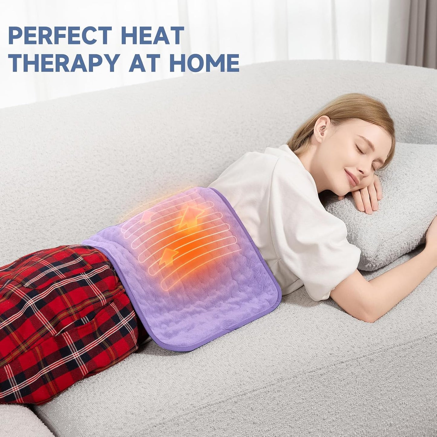 Heating Pad for Back, Neck, and Shoulder Pain Relief, Electric Heat Pad with 6 Heat Levels, Moist Heat Option, Auto Shut-Off, Birthday Christmas Gift for Women Men Mom Dad Grandma, Gift for her