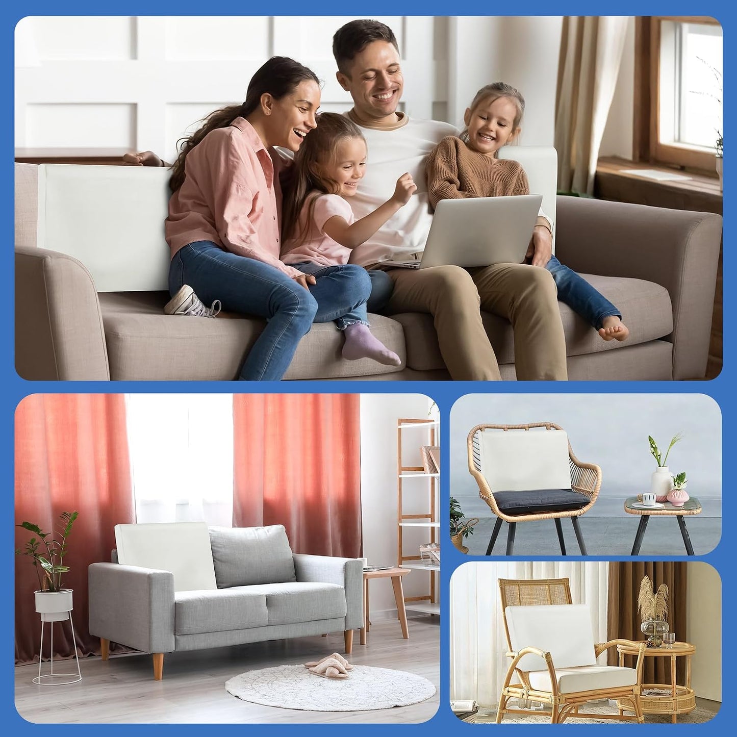 ROYALAY High Density Foam Couch Back Cushions Replacement Back Pillow Sofa Waist Cushion Stuffing Fill Supportive Back Pillow 1 Pack, Supportive Lumbar Support Pillow for Sofa, Couch-32 x18
