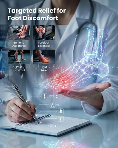 3D Forefoot Ice Pack with Dual-Layer Cooling Gel and Bunion Corrector | Flexible Fit, Enhances Forefoot Cooling, Hot & Cold Therapy, Ball of Foot, Gout Pain Relief, Bunion Hallux Valgus Corrector