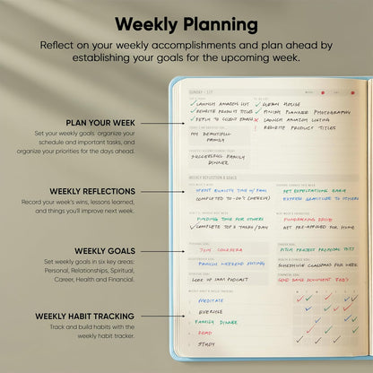Dated, 2026 Planner, 5.8” x 8.3” - The #1 Productivity Planner to Achieve Your 2026 Goals - Planner 2026-2027 by PRODUCTIVITY STORE (A5, GREY)
