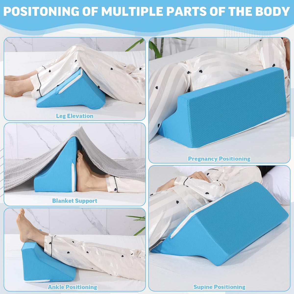 ROYALAY Blanket Lifters for Foot of Bed, Foot Tent Blanket Support Holder for Surgery Recovery, Foot Block Pillow Cradle Tent Sleep Support Supplies for Foot, Ankle, Leg, Knee, Toes Pain(S)