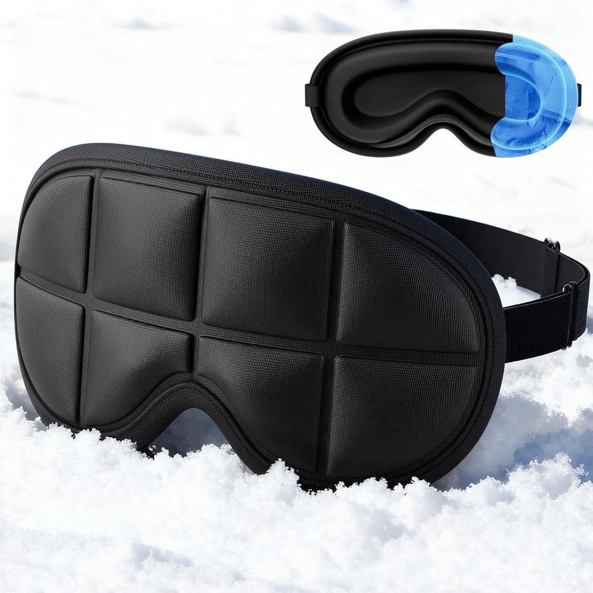 3D Cooling Sleep Mask with Double Coldfocus Gel for Hot & Cold Therapy