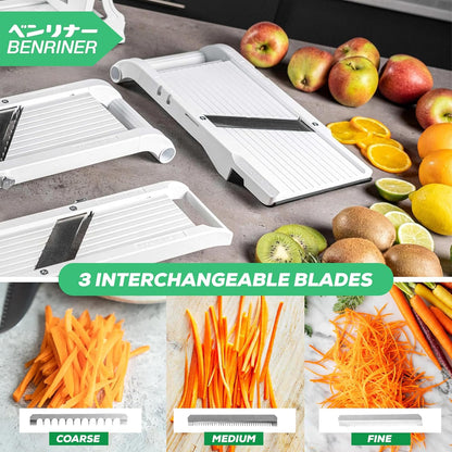 Benriner Mandoline Jumbo Slicer, Japanese Stainless Steel Blade, Beige