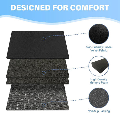 SPRING SEAON Wheelchair Armrest Covers, Soft Suede Memory Foam Pads, 1 Pair
