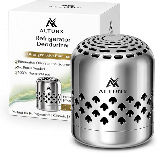 Refrigerator Deodorizer, Lasts Up to 10 Years, Fridge Odor Eliminator, Refrigerator Odor Absorber for Fridge & Freezer, More Effective Than Baking Soda, Reusable Air Purifier