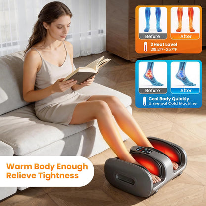 Foot Massager with Heat & Cooling for Feet and Calves, Gift for Men & Women