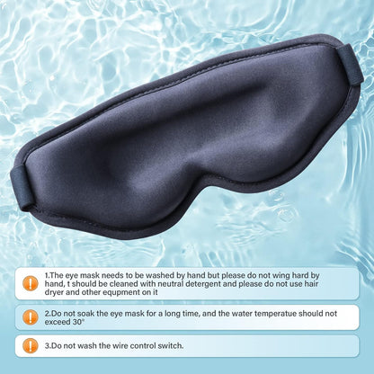 Heated Eye Mask, USB Heating Eye Mask with 3 Heating Mode,3D Contoured Sleep Mask,Hot Eye Compress Mask for Men Women with Timer for Dry Eye,Tired Eyes,MGD, Dark Circles,Puffiness