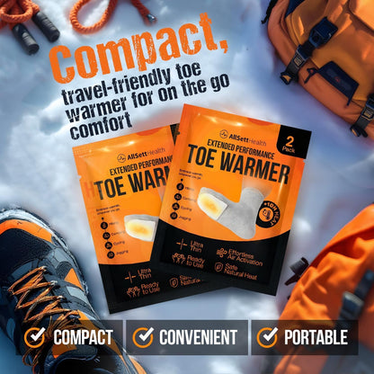 Toe Warmers for Feet – 50 Pairs (100 Warmers) | 10+ Hour Self-Adhesive Feet Warmers, Foot Warmers Bulk, Ultra-Thin Disposable Heat Pads for Shoes & Boots