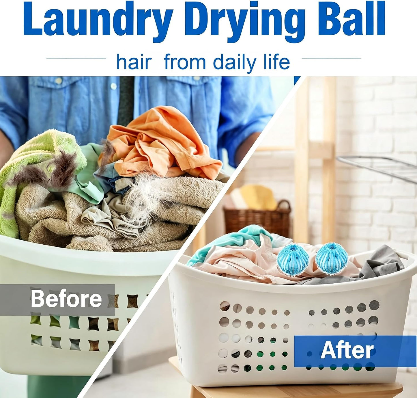 12Pcs Reusable Laundry Hair Remover Balls, Pet Hair Remover for Washing Machine, Effectively Cat Dog Fur Lint Catcher, Laundry Lint Remover Balls for Bedding, Clothes, Sofa Covers (Deep Blue)