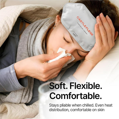 CastleFlexx Dual Hot & Cold Therapy Packs | Gel-Free, Flexible & Reusable for Neck, Shoulders, Joints & Muscles | Microwave & Freezer Safe | Ideal for Daily Relief - Earth