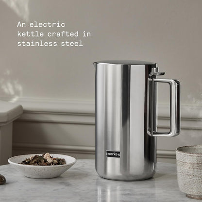 Aarke Kettle - Electric Water Boiler, 1.2L (40oz), Stainless Steel | Temperature Control, Non-Drip Spout, Double-Wall Construction, Dry Boil Protection, Heat-Safe Handle, LED Cool-Down Indicator