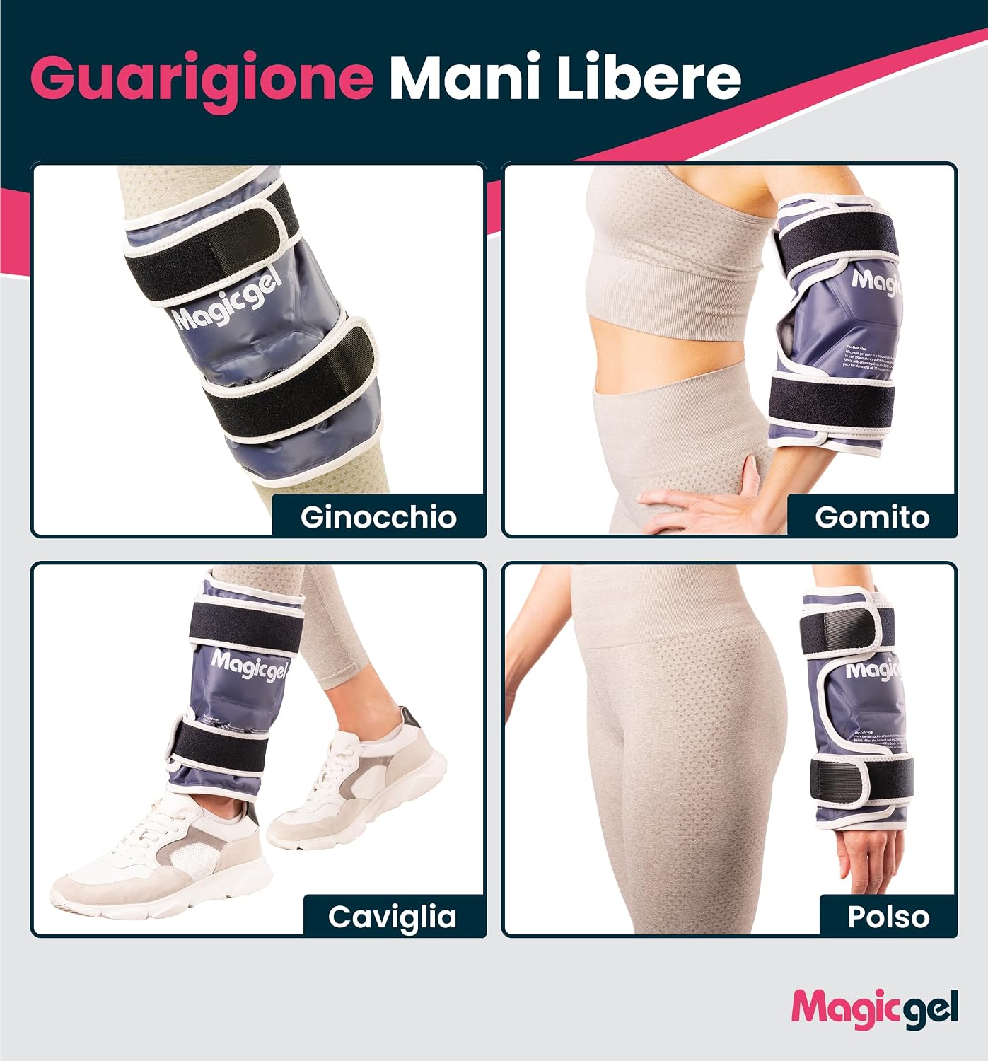 Magic Gel Elbow Ice Pack Wrap – Reusable Knee and Arm Sleeve - Hot & Cold Freeze Therapy Wrap for Targeted Areas – Compact Compression Fit for Knees, Calf, Joints, Tennis