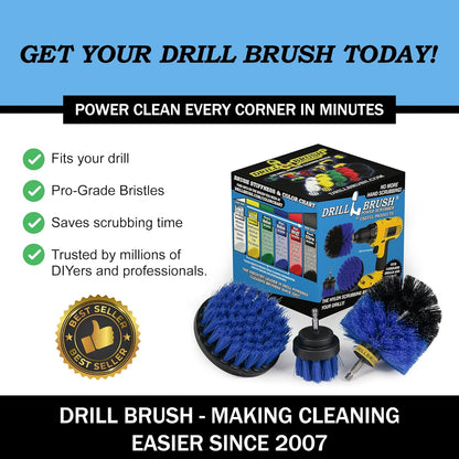 Cordless Power Spin Scrubber Drill Attachment - Electric Dish Scrubber Spin | Medium Drill Brush Attachments for Cleaning Tile, Grout, Dishes, Pots, Pans, Air Fryers, Fish Tanks, Boat Seats & Boat Hulls