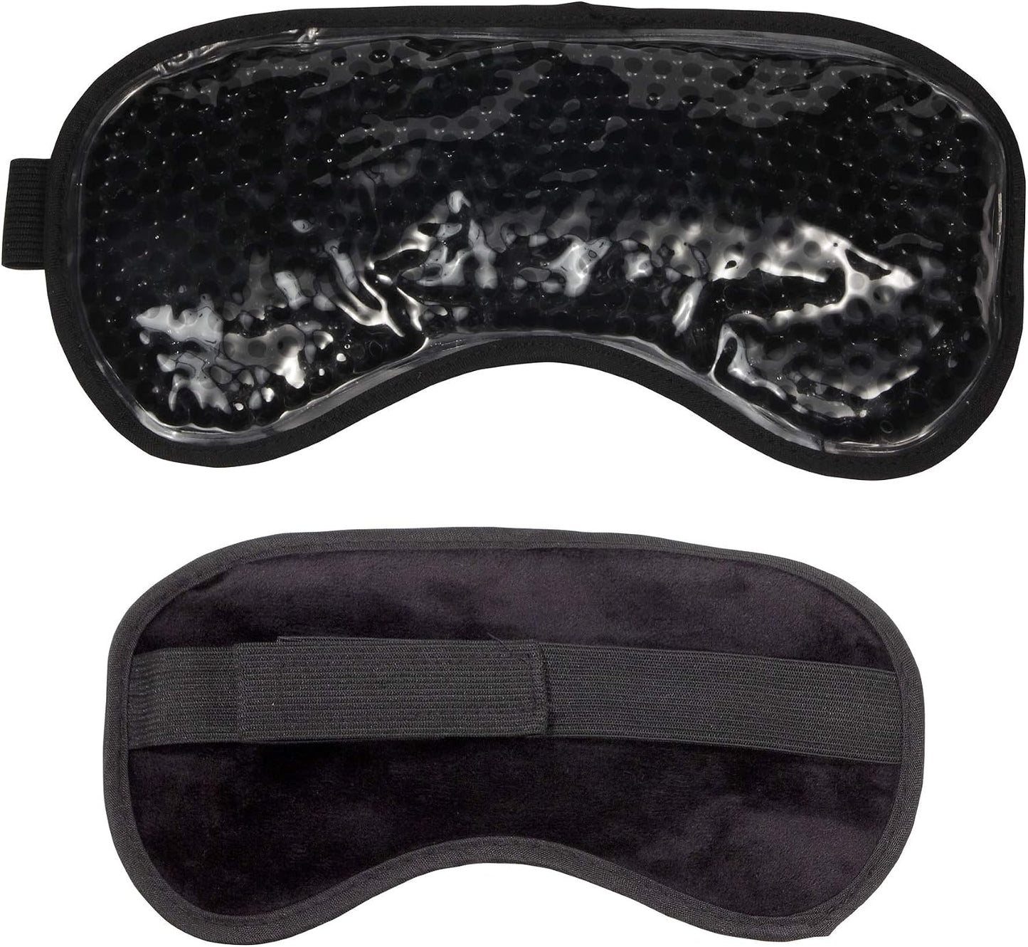 Cooling Eye Mask Reusable Gel Eye Mask for Puffy Eyes,Ice Eye Mask Cold Eye Mask Frozen with Plush Backing for Headache,Migrain,Stress Relief-Color Black