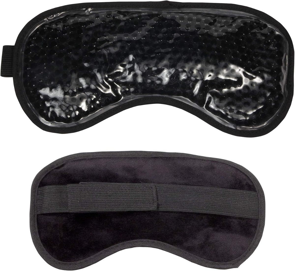 Cooling Eye Mask Reusable Gel Eye Mask for Puffy Eyes,Ice Eye Mask Cold Eye Mask Frozen with Plush Backing for Headache,Migrain,Stress Relief-Color Black