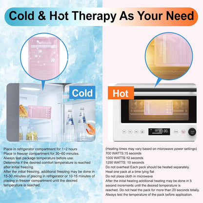 Pallesen Ice Packs for Injuries Reusable, Knee Ice Pack Wrap,Reusable Gel Hot Pack & Cold Pack Compress for Pain Relief,Rehabilitation, Flexible Therapy, for Knee, Back, Neck, Wrist, Ankle Pink