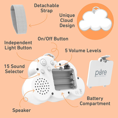 Pure Enrichment PureBaby Cloud Portable Sound Machine & Night Light