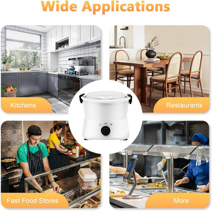 Electric Potato Peeler, 110-120V 85W Commercial Automatic Potato Peeler 2-in-1 One-button Drive Potato Peeling Spinner Machine for Kitchens Restaurants & Fast Food Stores